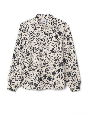 Cabi quintessential blouse with Black Floral Print